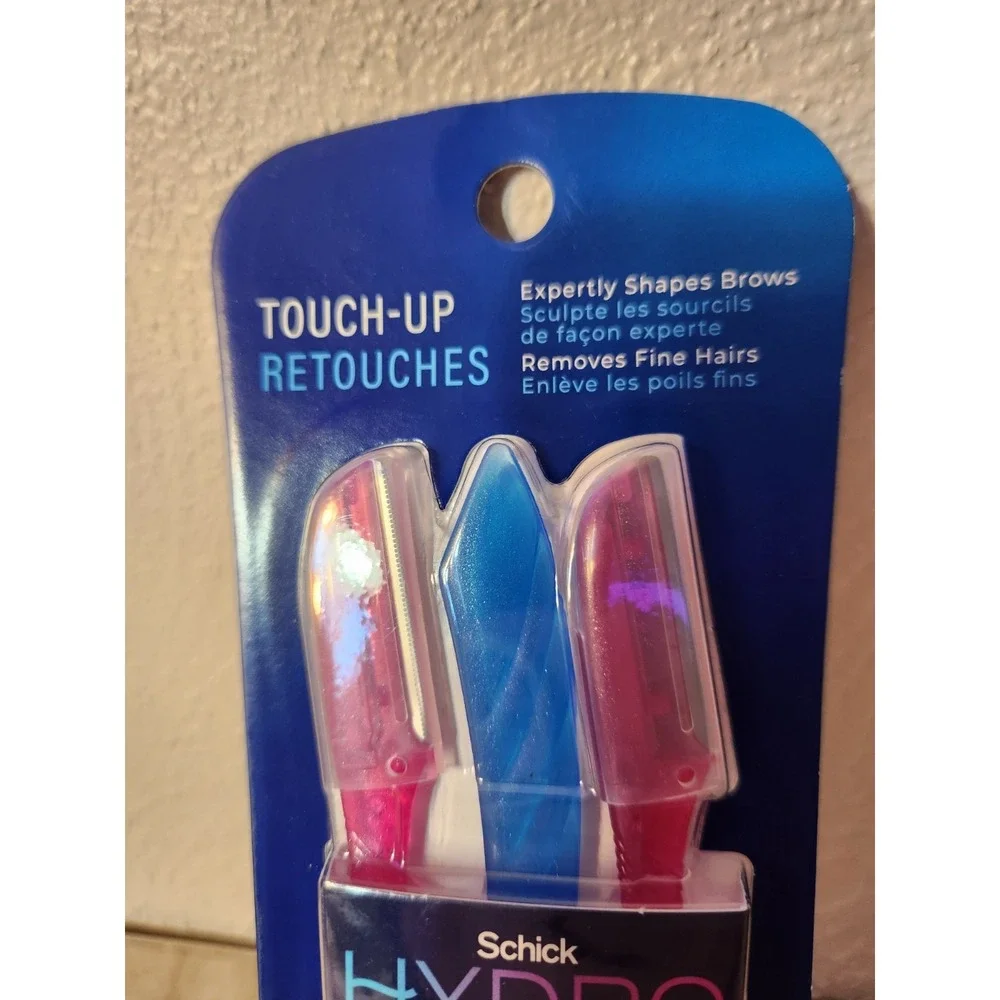 Schick Hydro Silk Touch-Up Dermaplaning Tool with Precision Cover, 3ct‎ NEW